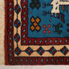 Hand-Knotted Persian Khorasan Tribal Rug (Traditional Animal Motifs) - Blue Wool