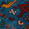 Hand-Knotted Persian Khorasan Tribal Rug (Traditional Animal Motifs) - Blue Wool