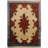 Hand-Knotted Persian Shiraz Qashqai Rug (Traditional All-over Floral) - Cream Wool