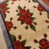 Hand-Knotted Persian Shiraz Qashqai Rug (Traditional All-over Floral) - Cream Wool
