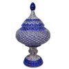 Handcrafted Persian Copper Sugar Bowl with Lid - Minakari Enameled Elegance
