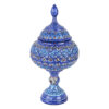 Handcrafted Persian Copper Sugar Bowl with Lid - Minakari Enameled Eslimi