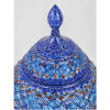 Handcrafted Persian Copper Sugar Bowl with Lid - Minakari Enameled Eslimi