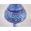 Handcrafted Persian Copper Sugar Bowl with Lid - Minakari Enameled Shams
