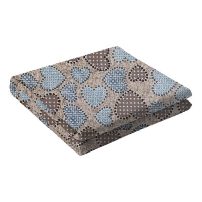 Cotton Mattress Cover – Fitted, Breathable, Washable Heart Design, 195x90 cm