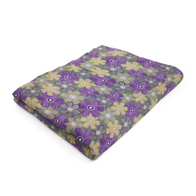 Cotton Mattress Cover – Fitted, Breathable, Floral Design with Zipper, 195x100 cm