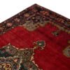 Hand-Knotted Persian Kermanshah Tribal Rug (Lachak Toranj Floral Medallion) - Red Wool