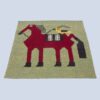 Genuine Animal Pattern Green Kilim Rug - Handwoven Persian Wool