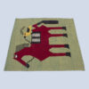 Genuine Animal Pattern Green Kilim Rug - Handwoven Persian Wool