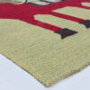 Genuine Animal Pattern Green Kilim Rug - Handwoven Persian Wool