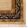 Hand-Knotted Persian Tribal Rug (Plain Center Minimalist Border) - Cream Wool