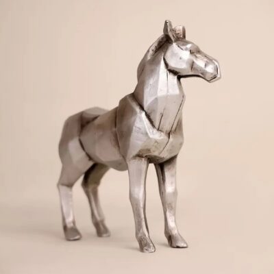 Geometric Horse Cubism Figurine - Decorative Accents