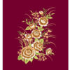 Golbaft Persian Single Bed Blanket Floral Design Red
