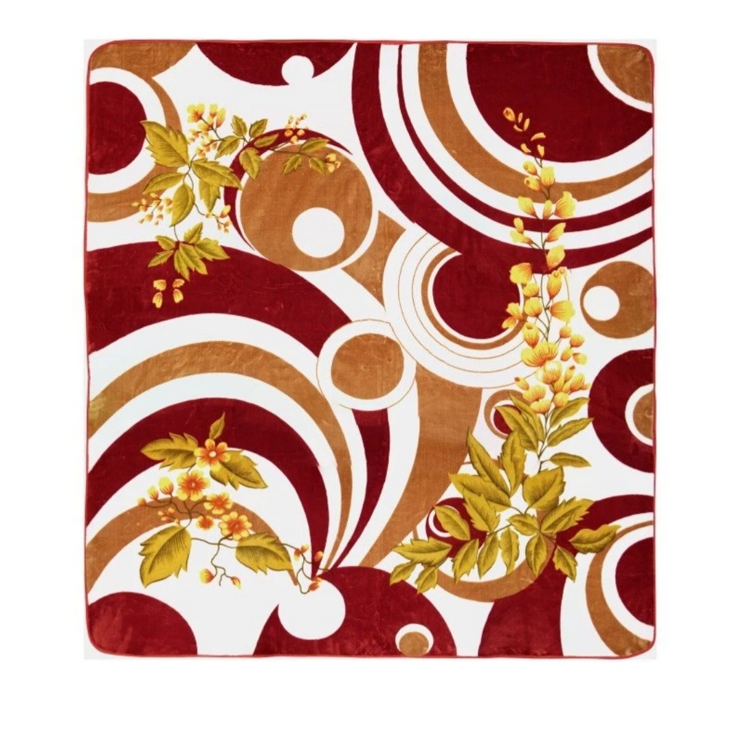 Golbaft Persian Single Bed Blanket Floral Maroon