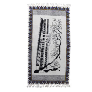 Islamic Prayer Mat Padded Sajadah Kalamkari Khajoo Bridge Gray