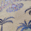 Islamic Prayer Mat Padded Sajadah in Velvet Minaret Cream & Blue