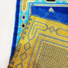 Islamic Prayer Rug Padded Sajadah in Velvet Kaaba Blue