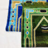 Islamic Prayer Rug Padded Sajadah in Velvet Kaaba Blue