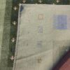 Handwoven Persian Geometric Gabbeh Rug with Animal Motifs - Green Wool