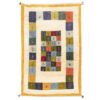 Handwoven Persian Kheshti Gabbeh Rug - Geometric Cream Wool