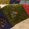 Handwoven Persian Kheshti Gabbeh Rug - Geometric Cream Wool