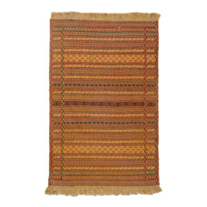 Original Striped Kilim Rug from Khorasan – Handwoven Persian Wool