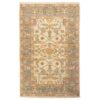 Hand-Knotted Persian Shiraz Qashqai Rug (All-over Floral Pattern) - Cream Wool