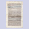 Genuine Handwoven Persian Minimalist Gabbeh Rug - Bordered Brown Wool