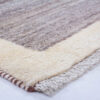 Genuine Handwoven Persian Minimalist Gabbeh Rug - Bordered Brown Wool