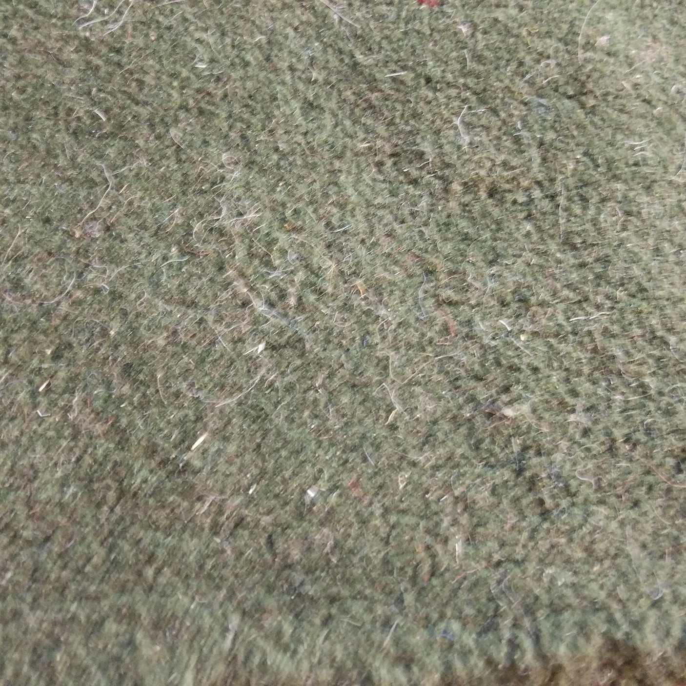 Handwoven Persian Kheshti Gabbeh Rug – Geometric Green Wool