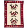 Handwoven Persian Pictorial Gabbeh Rug - Birds & Flowers Cream Wool