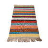 Genuine Striped Kilim Rug - Traditional Handwoven Persian Wool Craft