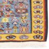 Genuine Sanandaj Floral Kilim Runner - Handwoven Persian Wool Blue