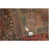 Vintage Persian Hand-Knotted Patchwork Carpet Geometric Cream & Red