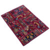 Vintage Persian Hand-Knotted Patchwork Carpet Crimson