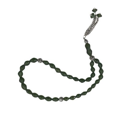 Islamic Afghan Shah Maghsoud Rosary Crafted with 33 Prayer Beads with Silver Cord