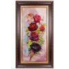 Hand-Knotted Persian Pictorial Rug from Tabriz Depicting Rose Flowers