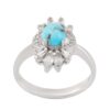 Persian Neyshabur Turquoise Silver Ring Handcrafted