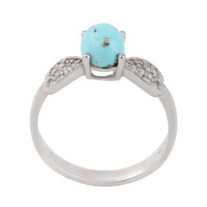 Persian Neyshabur Turquoise Silver Ring Handcrafted Sahar