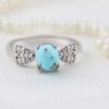 Persian Neyshabur Turquoise Silver Ring Handcrafted Sahar