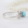 Persian Neyshabur Turquoise Silver Ring Handcrafted Sahar