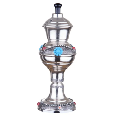 Portable Traditional Bakhoor Burner and Incense Diffuser Aluminium Flower Design