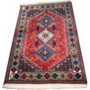 Hand-Knotted Persian Fars Qashqai Tribal Rug (Geometric Diamond) - Red Wool