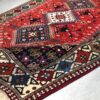 Hand-Knotted Persian Fars Qashqai Tribal Rug (Geometric Diamond) - Red Wool