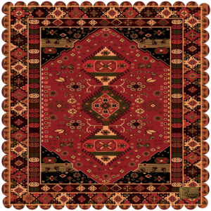 Velvet Tablecloth with Persian Rug Design for Your Table Setting