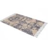 Velvet Throw Soft & Light for Sofa Cream Vintage Print