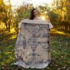 Velvet Throw Soft & Light for Sofa Cream Vintage Print