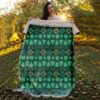 Velvet Throw Soft & Light for Sofa Geometric Pattern