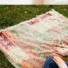 Velvet Throw Soft & Light for Sofa Model Floral