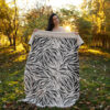 Velvet Throw Soft & Light for Sofa Zebra Print